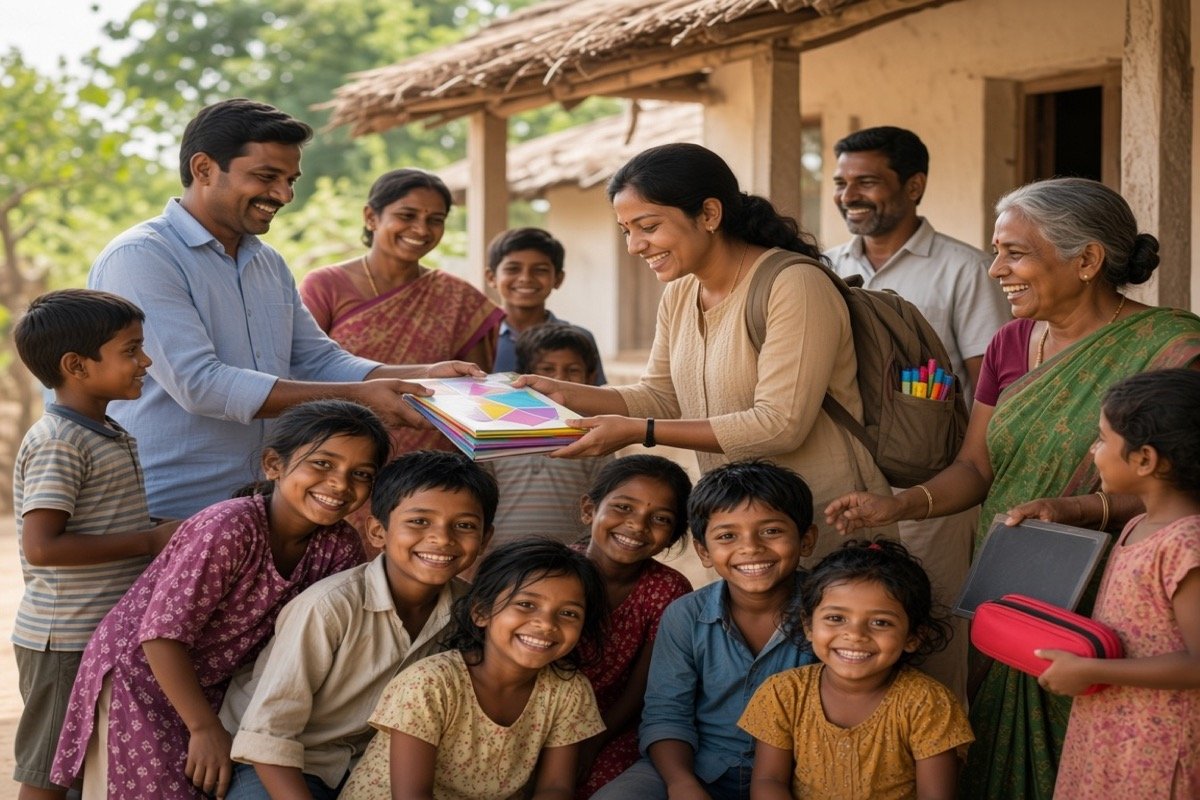 Community members supported by a GlobalMars fundraising campaign